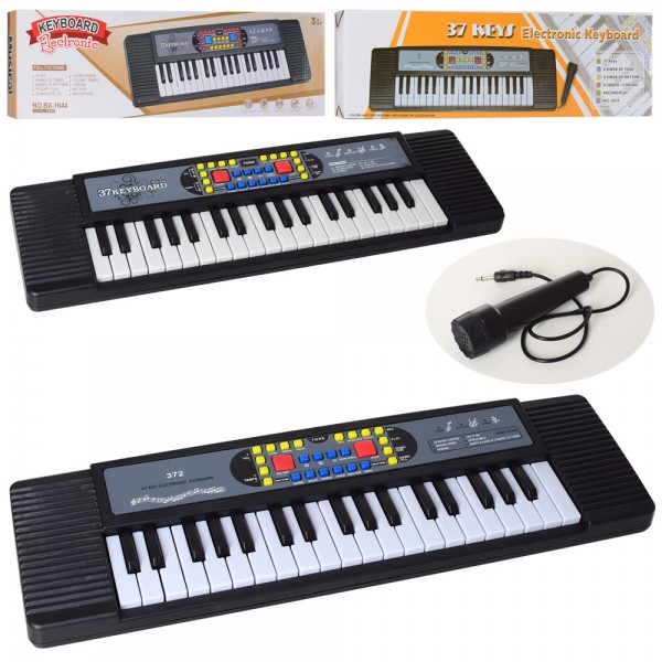 69077 Синтезатор BX-1644A-372 37 клавіш, запис, демо, мікрофон, 2 види, бат., кор., 51,5-15-4,5 см.