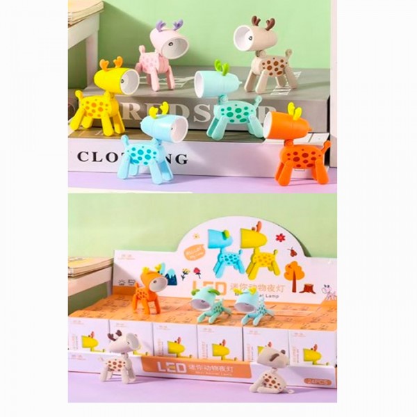 221696 Лампа MK 5660 оленятко, кор., бат. (табл.), 24 шт. (6 кольорів) в диспл., 42-11-18 см.