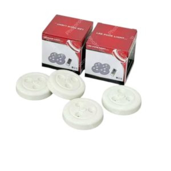 260293 Світильник світлодіодний на пульті Puck Light 4шт/наб 7.7*1.7см (без батарейок 3*AАА)