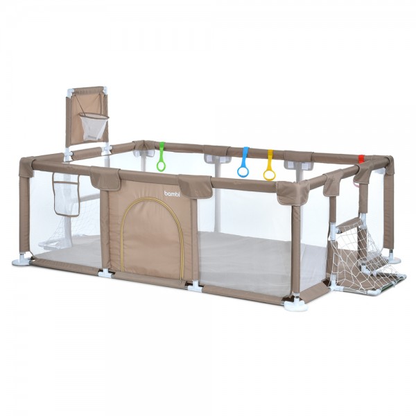 243743 Намет MR 1338-BG манеж,габаритний 230-132-63см/в104см,манеж 180-123см, баскет.кільце 20см,фут.ворота