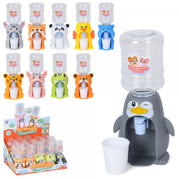 246800 Кулер 2016-292 тварина, ллється вода, склянка,10 видів, 20 шт. в диспл., 35,5-18-27,5 см.