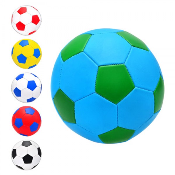 68801 М'яч футбольний EV-3165 розмір 5, 32 панелі, 2 шари, ПВХ, 6 кольорів, 320 г.