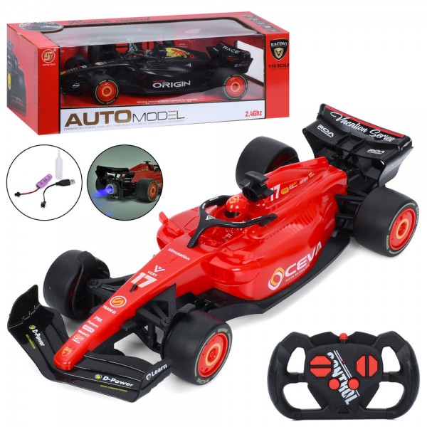 248975 Машина FA23B радіокер.2,4G, акум, гоночна, 1:16, пара/дим, гум. колеса,USB,2кольори,муз.,світло,кор.