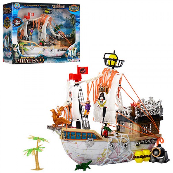 38490 Корабель піратів 50838H фігурки, гармата, пальма, кор., 48-42-18,5 см.