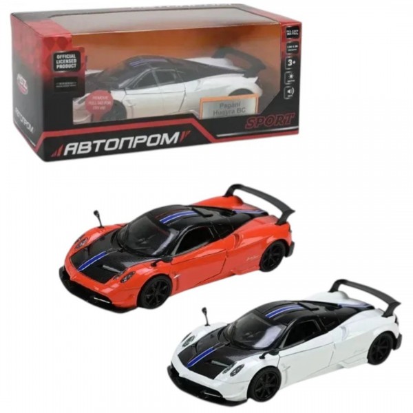 248423 Іграшка машина мет. АВТОПРОМ арт. 68332 1:32 "Pagani Huayra BC",батар, світло,звук,відкр.двері,у коробці 18*9*8 см