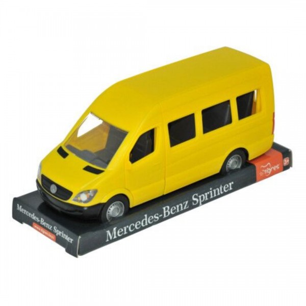 252597 Автомобіль "Mercedes-Benz Sprinter" пасажирський (жовтий) на планшетці, Tigres