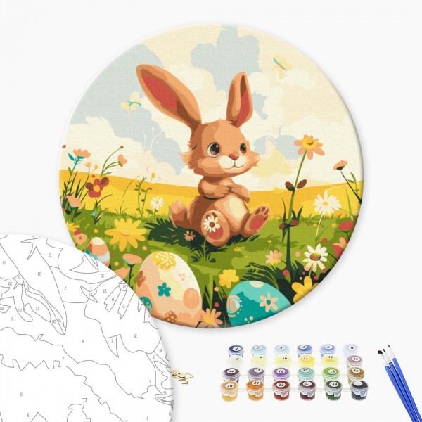 233659 Картина за номерами: Великодній кролик (Розмір M)