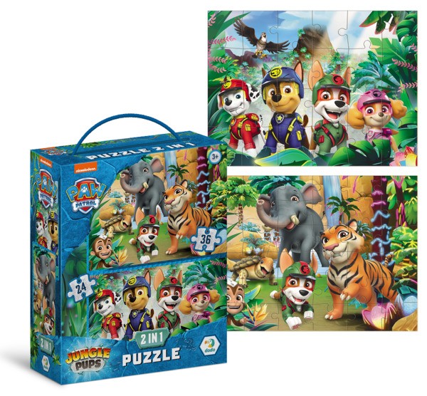 214156 Пазл 2 в 1 Paw Patrol. Пригоди у Джунглях
