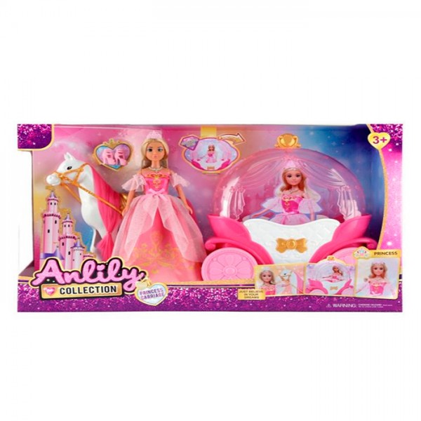 246613 Карета 616686 28см, з конячкою 26см, лялька 29см, кор., 57-34,5-17,5см