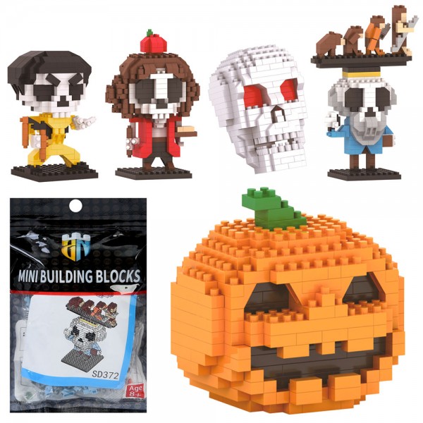 242497 Конструктор SD365-369-372-375-378 Helloween, фігурка/монстр, 5 видів, кул., 12-17-3 см.
