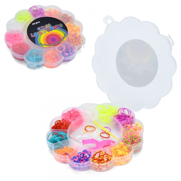 242498 Набір для плетіння браслетів XY2071 резинки для плетіння, гачок, пенал, 16-16-2 см.