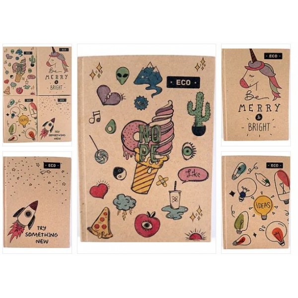 246723 Блокнот «Еко», А6, 48 арк., еко папір, кл, тверд. обкл. БН-021-МВ