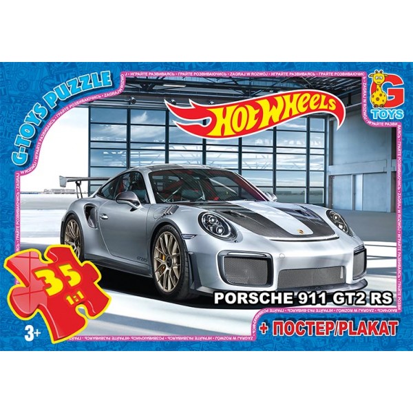 92464 FW712 Пазли ТМ "G-Toys" із серії "Hot Wheels", 35 ел.