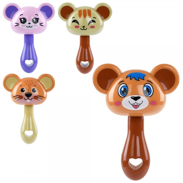 246537 Брязкальце 2016-82 тварина, 9см, 4 види, пак., 9-13-4см