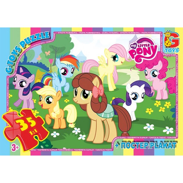 139390 MLP024 Пазли ТМ "G-Toys" із серії "My little PONY", 35 ел.