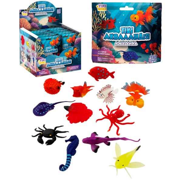 246693 Стретч-іграшка у вигляді тварини TIKI WIKI – ТІКІ АКВАЛАНДІЯ (у диспл.)
