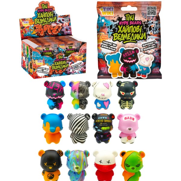 246694 Іграшка-сквіш TIKI WIKI – ТІКІ ХАЙПОВІ ВЕДМЕДИКИ (у диспл.)