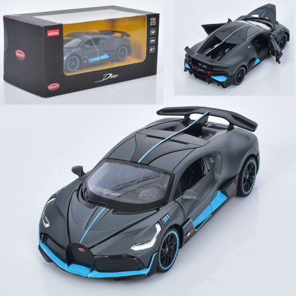 170356 Машина 64210 Bugatti, інец., 1:32, метал, (двері, капот відкриваються), кор., 19-9,5-8,5 см.