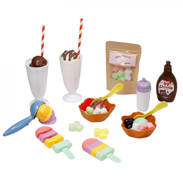 242776 Ігровий набір 111-90158-A010 набір для морозива, вафлі, посуд, 36 дет., кор., 35,5-23-7,5 см.