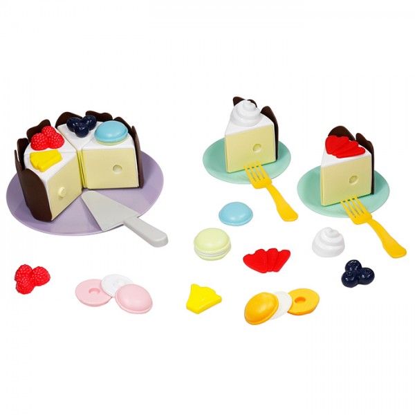 242779 Ігровий набір 111-90161-A010 торт, солодощі, посуд, 46 дет., кор., 30-23-7 см.