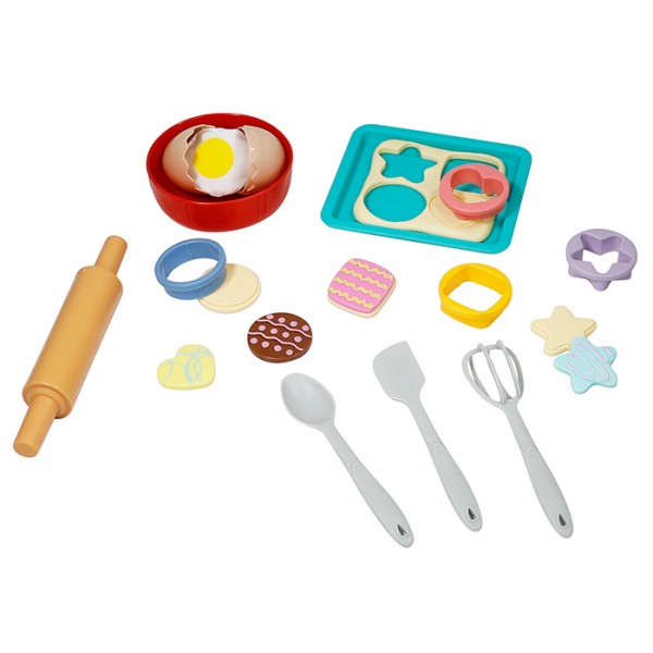 242780 Ігровий набір 111-90162-A010 набір кондитера, печиво, качалка, формочки, 22 пред., кор., 30-23-7 см.