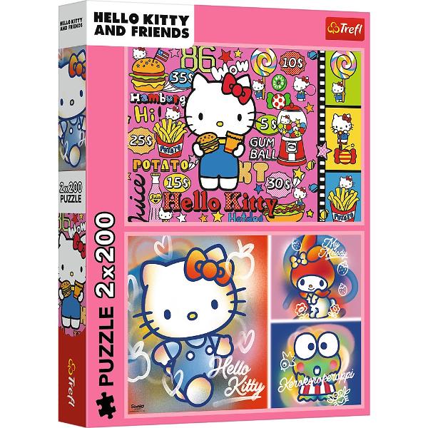 242913 33363 Trefl Пазли "2x200" Hello Kitty Вітаю Кітті та друзів