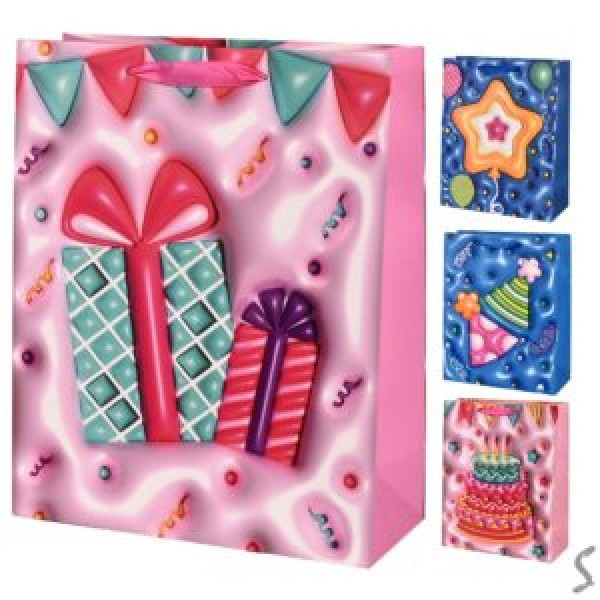 249558 Пакет подарунковий паперовий S "Sweets 3D" 18*23*8см R98654-S
