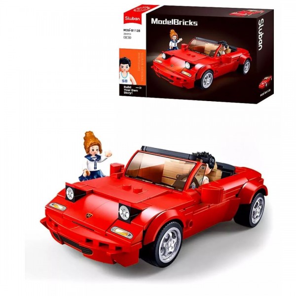 241505 Конструктор SLUBAN M38-B1128 машинка, 1:32, фігурки, 264 дет., кор., 30-19-7 см.