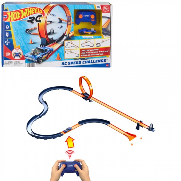 246220 Трековий набір з машинкою 1:64 на радіокеруванні «SPEED CHALLENGE™» HOT WHEELS®