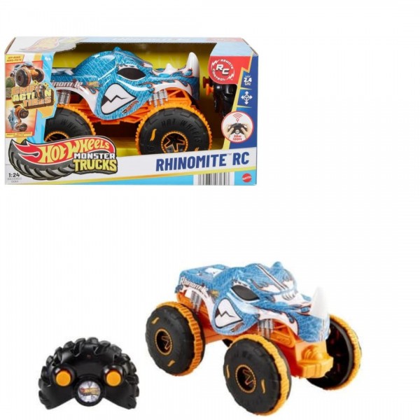 250244 Збільшена машинка-позашляховик 1:24 на радіокеруванні «RHINOMITE™» HOT WHEELS® Monster Trucks
