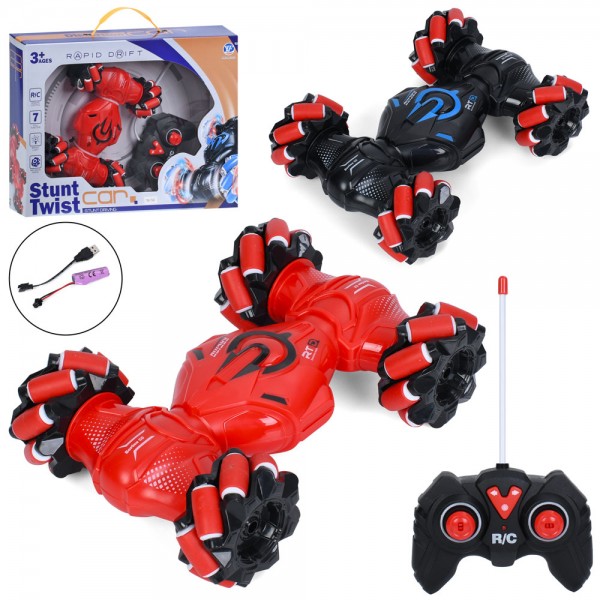 249126 Машинка 789-704C радіо/к,акум,колеса-ролики, 4х4, дрифт,USB,2 кольори,в кор.33,5-25-7см