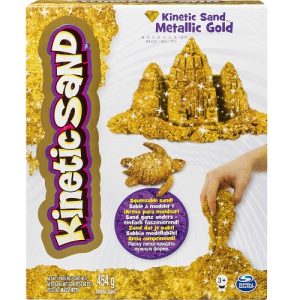 206224 Пісок для дитячої творчості KINETIC SAND METALLIC (золотий, 454 г)