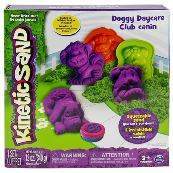 206225 Пісок для дитячої творчості- KINETIC SAND DOGGY (фіолетовий, зелений, формочки, 340г)