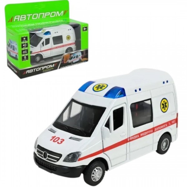 248438 Іграшка машина мет. АВТОПРОМ арт. AP7543,батар.,світло,звук,у короб.17*14*6,5см