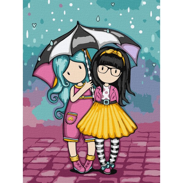 241229 Картина за номерами для дітей "Look-Be Kind Santoro Gorjuss Collection" 30х40см