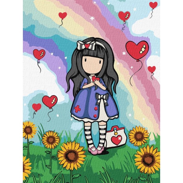 241230 Картина за номерами для дітей "Be Kind To Yourself Santoro Gorjuss Collection" 30х40см