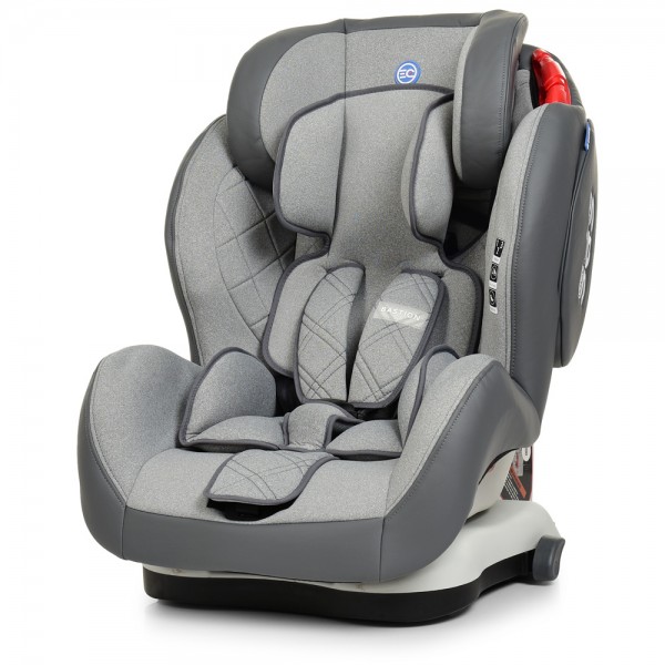 94427 Автокрісло ME 1057 BASTION Light Gray дитяче, група 1-2-3, isofix, сірий, льон+шкіра.