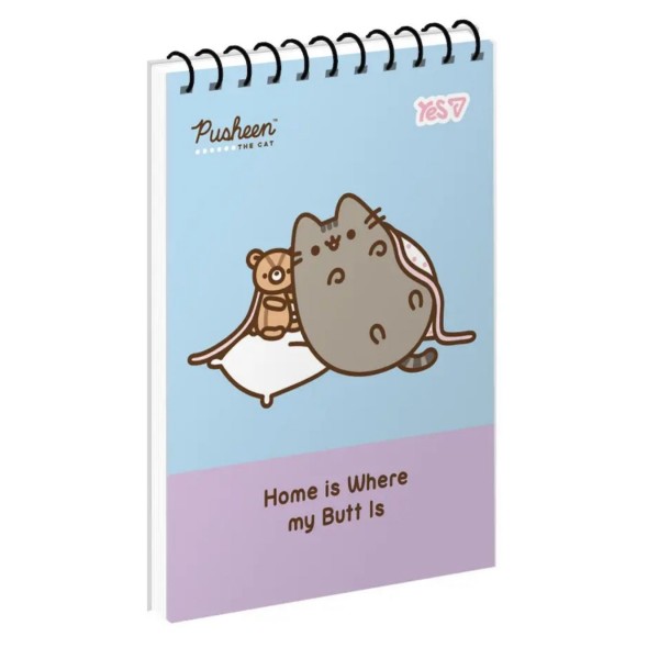 253646 Зошит для записів Yes А6/80 од.спіраль "Pusheen, Think Happy" ВДЛ