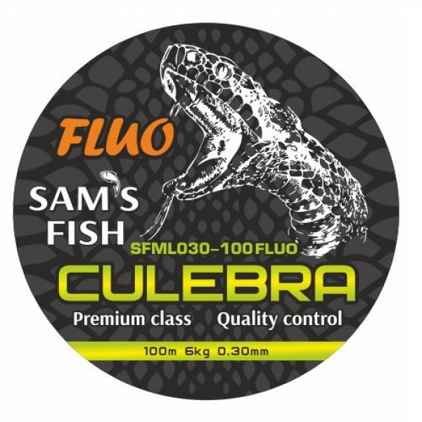 79849 Лiска нейлон "Culebra FLUO" 100м*0.3мм, флуоресцентна SFML030-100FLUO