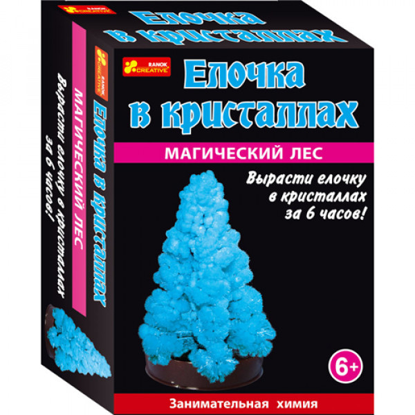 16035 0257 Набір для дослідів "Сад пухнастих кристалів. Ялинка в кристалах" (синя) 12138006Р
