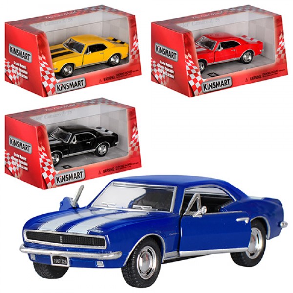 61294 Машинка  KINSMART KT 5341 W інерц., 1:37 1967 CHEVROLET CAMARO Z/28, кор. 16-8,5-7 см