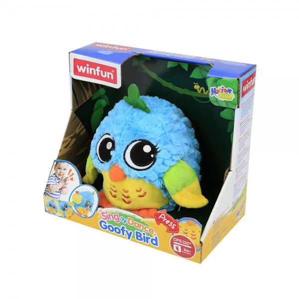 68877 Тварина 1146-NL WinFun сова, вібро, плюш, муз., бат., кор.