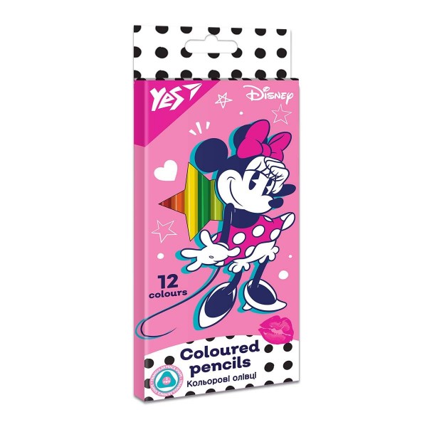 155557 Олівці кольорові YES 12 кол. "Minnie Mouse"