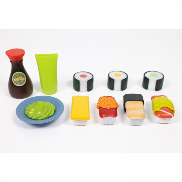 242786 Ігровий набір 111-90186-A020 суші, роли, продукти, посуд, 21 дет., кор., 15-23-5 см.