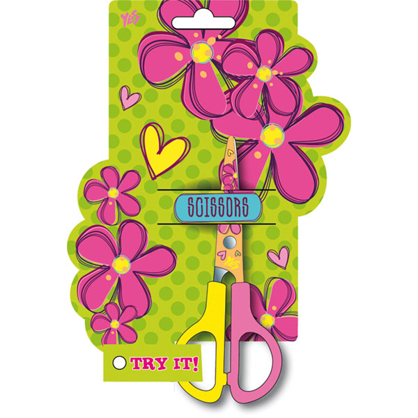 32685 Ножиці з принтом на лезі "Flowers"