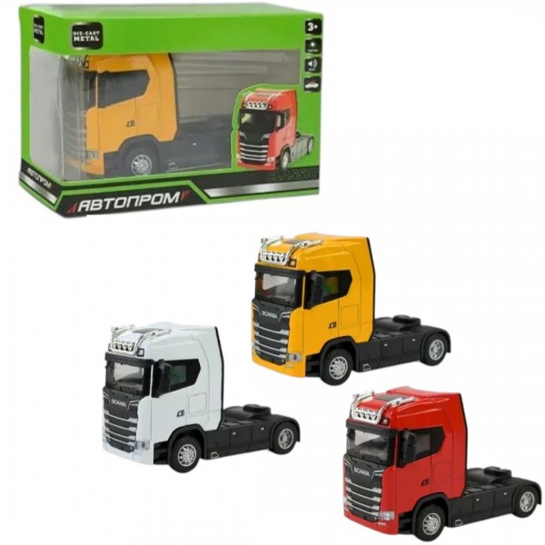 248440 Іграшка трейлер мет. арт. AP7539AB, АВТОПРОМ, бат,світло,звук,у короб.15*7*10см