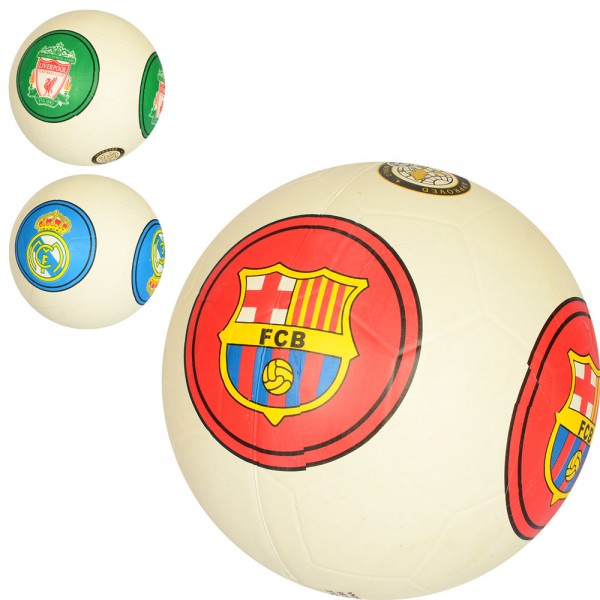 99156 М'яч футбольний VA 0059 розмір 5, гума, гладкий, 380-400г, 3 види (клуби), кул.