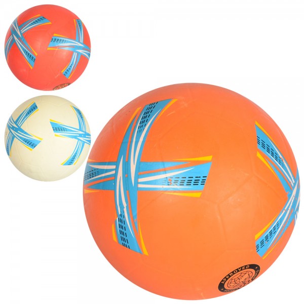 120995 М'яч футбольний VA 0062 розмір 5, гума, гладкий, 380-400г, 3 кольори, кул.