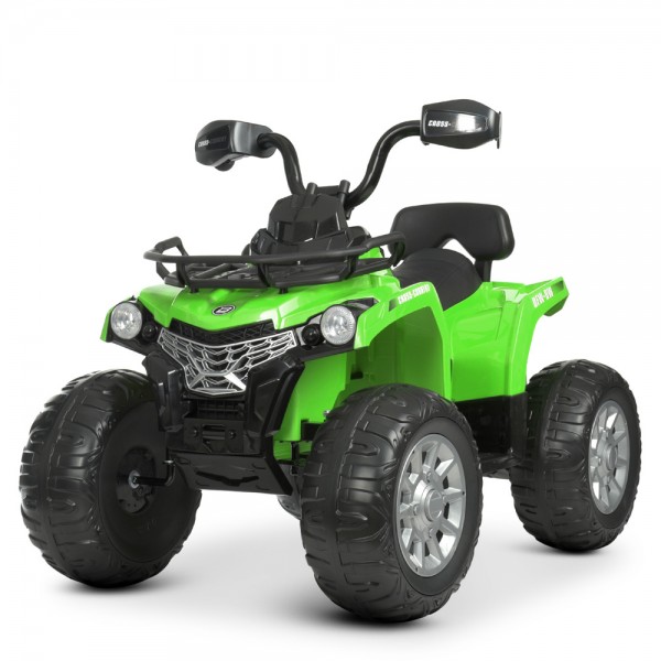 142573 Квадроцикл JS009EL-5 1 акум.12V10AH, 2 мотори 35W, шкір. сидіння, колеса EVA, зелений.