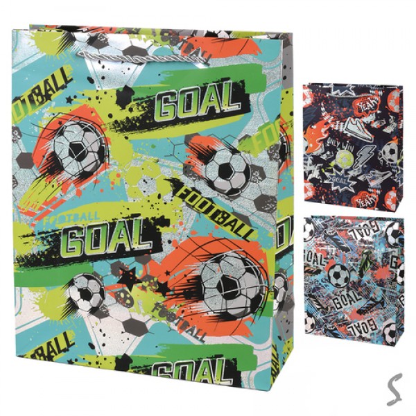 257237 Пакет подарунковий паперовий S "Goal" 18*23*8см R33042-S